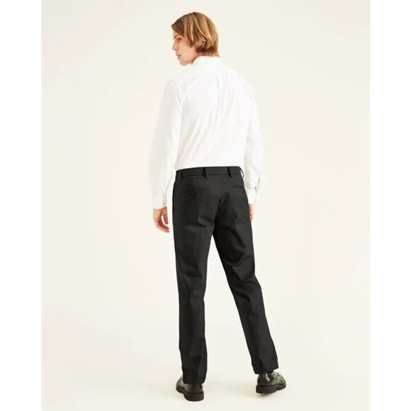Dockers Signature Khakis 594070004 Pant Men Black Cotton Slim Fit Stretch MCWW49 - Picture 5 of 9